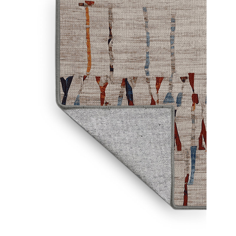 Tapis gris lavable à la machine, Carré 3 pi