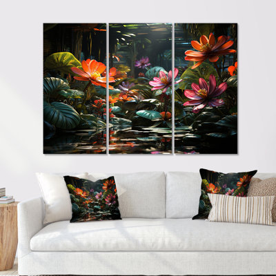 Fantasy Jungle Plants - Plants Canvas Wall Art Set