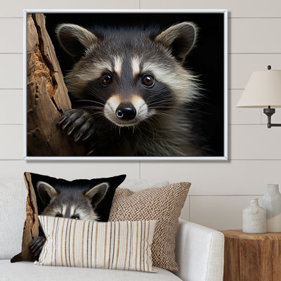Curious Raccoon III - Raccoon Wall Art For Living Room