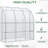 7' X 4' X 7' Outdoor Lean To Greenhouse, Green House Plant Nursery With Roll-Up Window, PE Cover