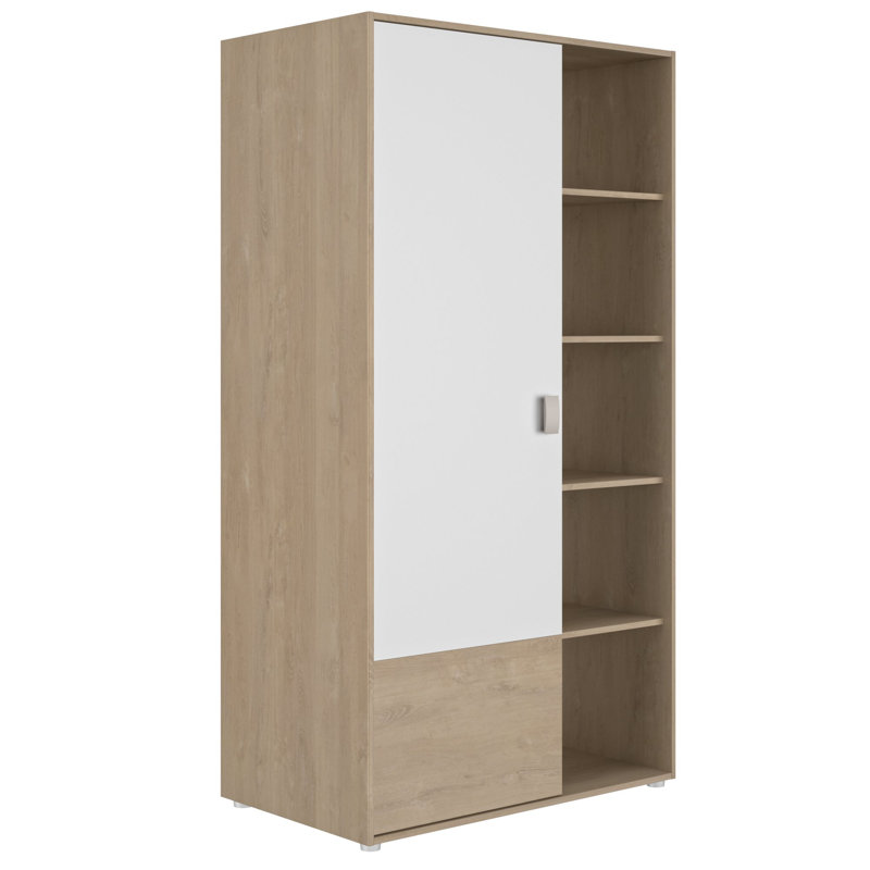 SantaCruz 1 Door Manufactured Wood Wardrobe