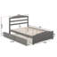 Lit plateforme en bois massif avec pied de lit et gigogne Elliana-1741955602-1741955601