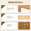Rangement à chaussures autoportant en bambou avec portes