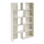 Bibliothèque moderne blanche à 5 niveaux, 55,1 x 70,9 x 11,6 pouces | 100% panneau de particules enduit de mélamine, épaisseur: 0,7 pouce | Conception murale, nombreuses tablettes de rangement et de présentation | Décoration élégante et fonctionnelle