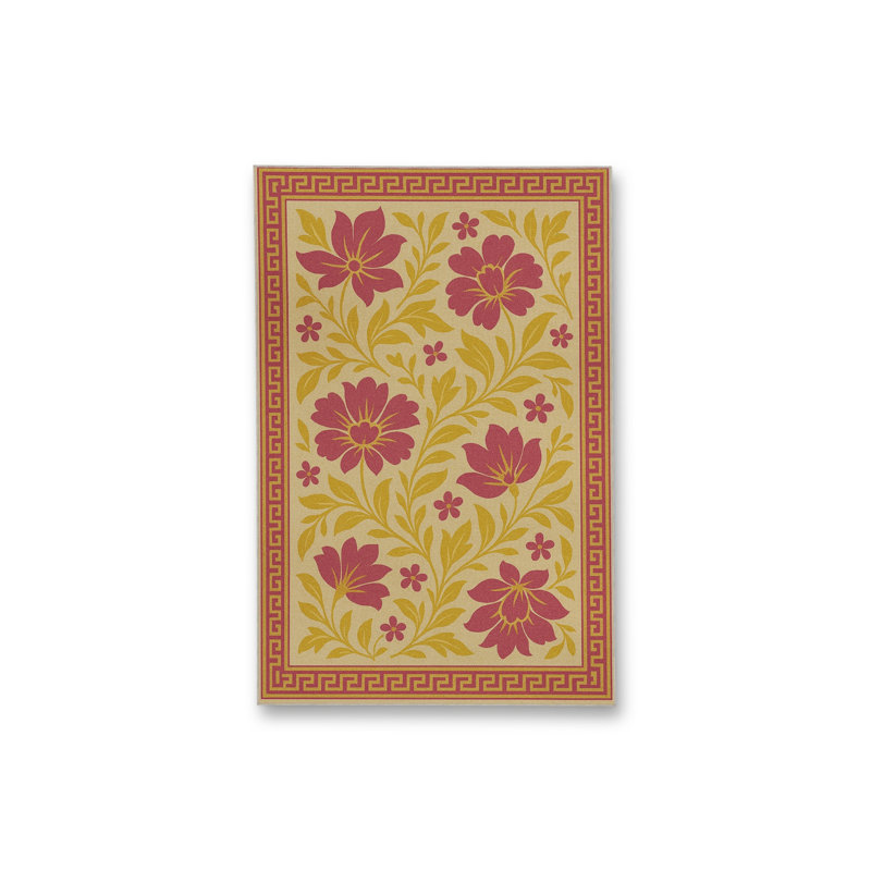 Tapis tissé crème à motif géométrique lavable Mosso, 3'11" x 5'11"
