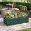 Support à plante en métal vert, 47,2 x 23,5 x 12 po, avec contrôle pratique pour l'espace extérieur