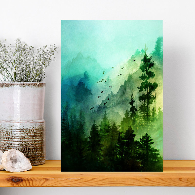 Art mural mural abstrait montagne, H 18 po x l 12 po