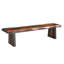Banc de salle à manger en bois massif brun de 75 pouces Gracie Mills-133229646