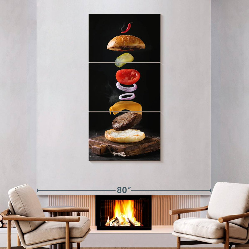 Burger, 75" H x 36" W