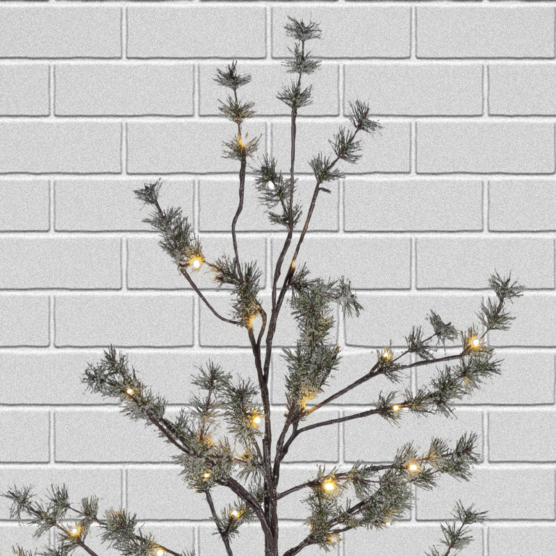 Icy Pine Winter Lighted Tree, Warm White Leds