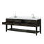 Ensemble de meuble-lavabo double avec plateau en marbre de culture et robinet-110822265