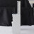 29.2" Small Space Left Bedside Cabinet Vanity Table + Cushioned Stool-941295022