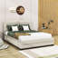 Grand lit plateforme tapissier avec lit gigogne et tiroir Hamden-87937147