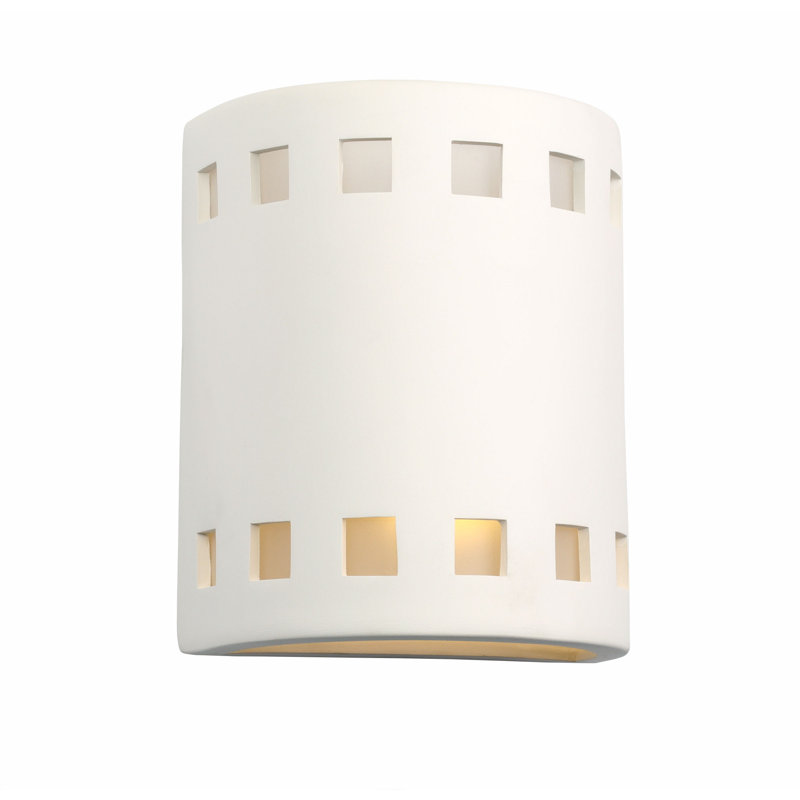 Charleus 10" High Ceramic Outdoor Wall Light, LED Bulb Included