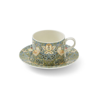 The Original Morris & Co. Strawberry Thief Teacup & Saucer