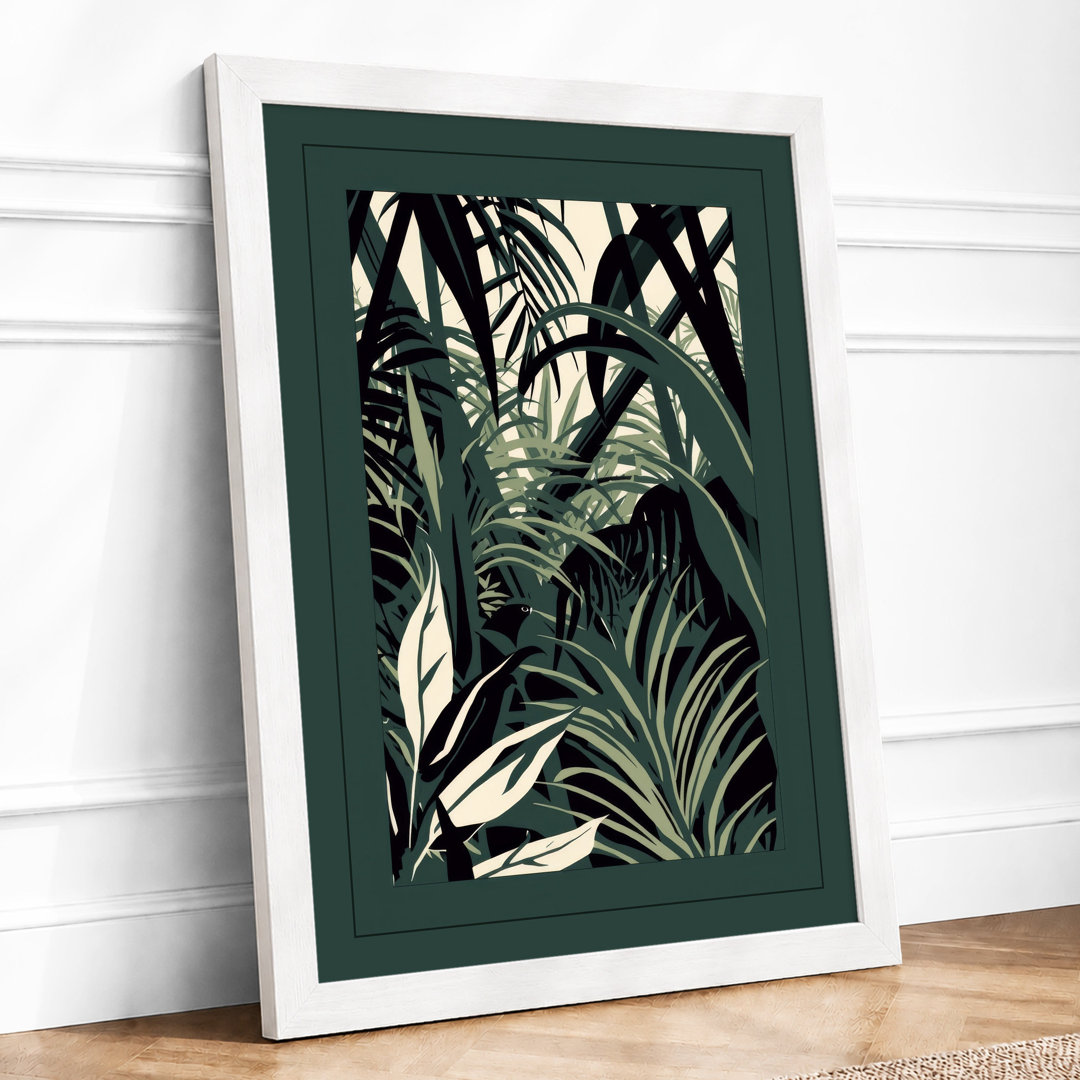 Tropical Jungle Fronds Botanical - Framed Print