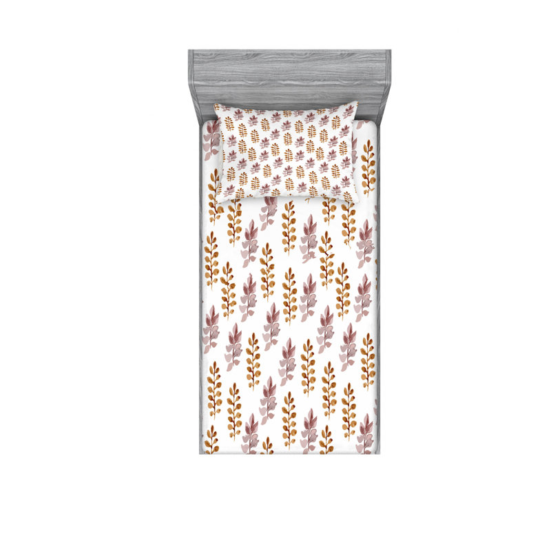 Ensemble de draps fleur à ressorts, Ensemble de draps pour lit simple avec drap-housse