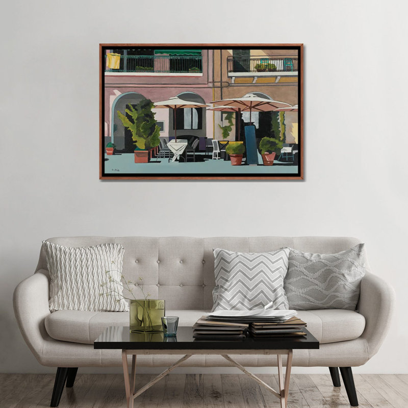 Imperia, Italie, Toile flottante classique avec cadre en bois, Pas de tapis, H 32 po x l 48 po x P 1,5 po