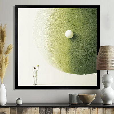 Jaune et vert, golf, réalisation II - art mural