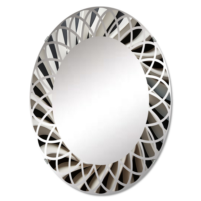 Medomak - Miroir mural moderne ovale, 30 po x 20 po