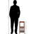 Axel Umbrella Stand with Metal Tray in Walnut Finish, 26.62" H X 10.75" W X 10.75" D