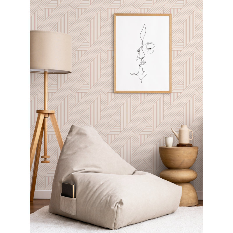 Carrelage de papier peint Williamstown, Corail, L 2 pi x L 18 pi
