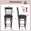 Ensemble de tabourets de bar pivotants rétro 26 "Bistro-17041320