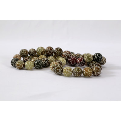 Bungalow Rose 19" H Natural Jade Bead With Carving