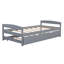 Lit plate-forme avec lit gigogne-584322719