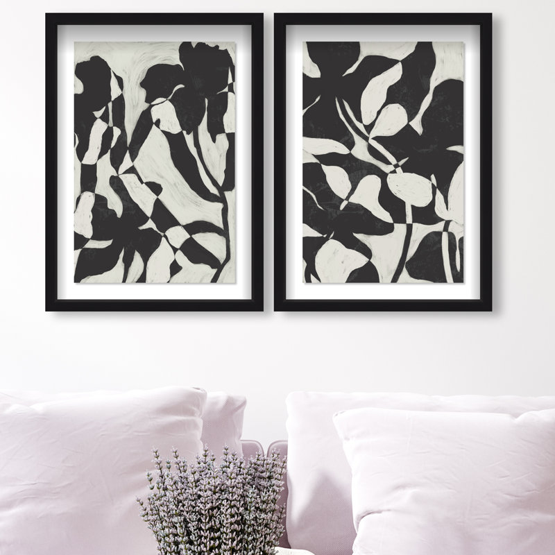 Contrast Nature Set Set by Oliver Gal, 93"H x 63"W, Black Shadowbox