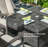 Square Rattan Patio Dining Table