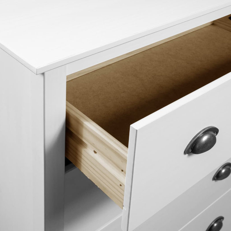 Gaudette 79cm Solid Wood Sideboard, White