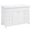 Meuble-lavabo 48 po avec lavabo en résine, portes à fermeture douce, cadre de porte et 6 tiroirs