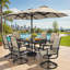 Temuge Large 13 FT x 6.5 FT Market Patio Umbrella