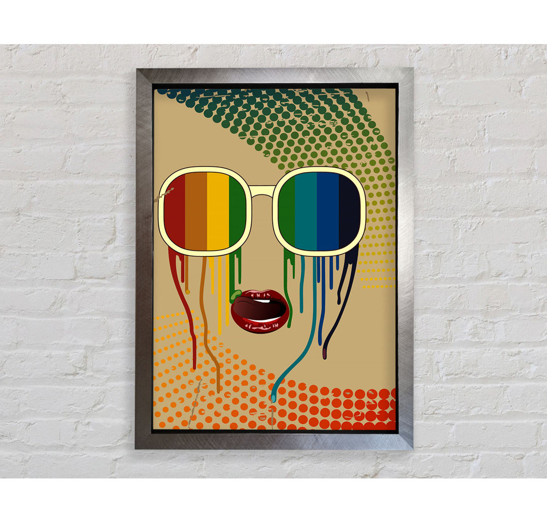 Funky Rainbow Sunglasses - Einzelne Bilderrahmen Kunstdrucke