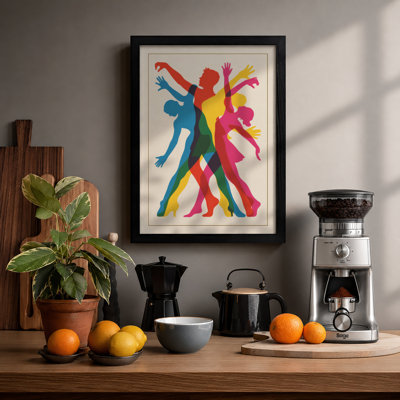 Figures in Motion Modern - Framed Print