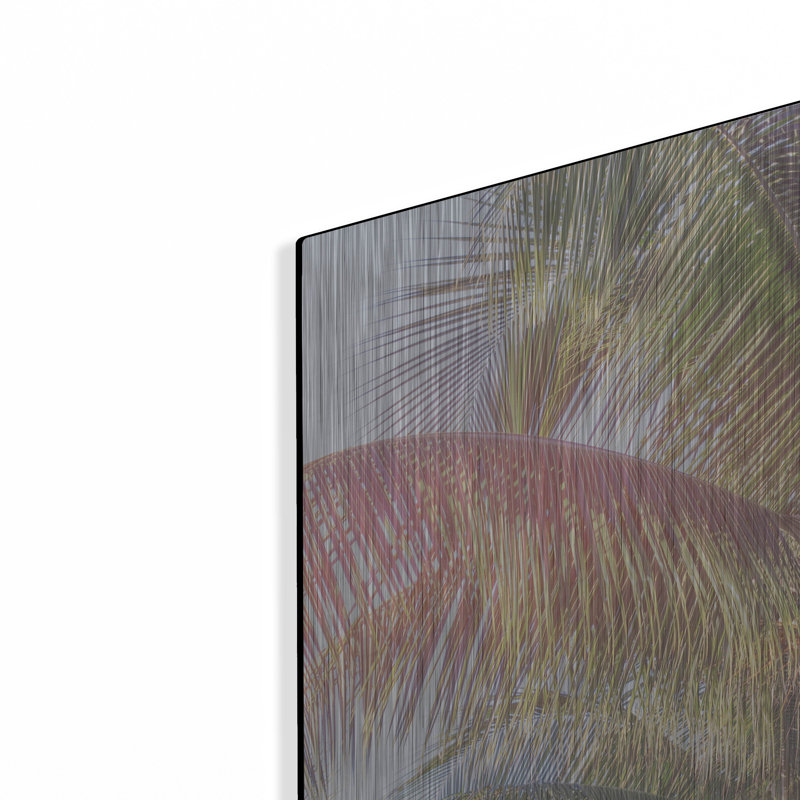 Art mural en métal luxueux «Dream Palm 1 C» par Sue Schlabach, H 24 po x l 24 po