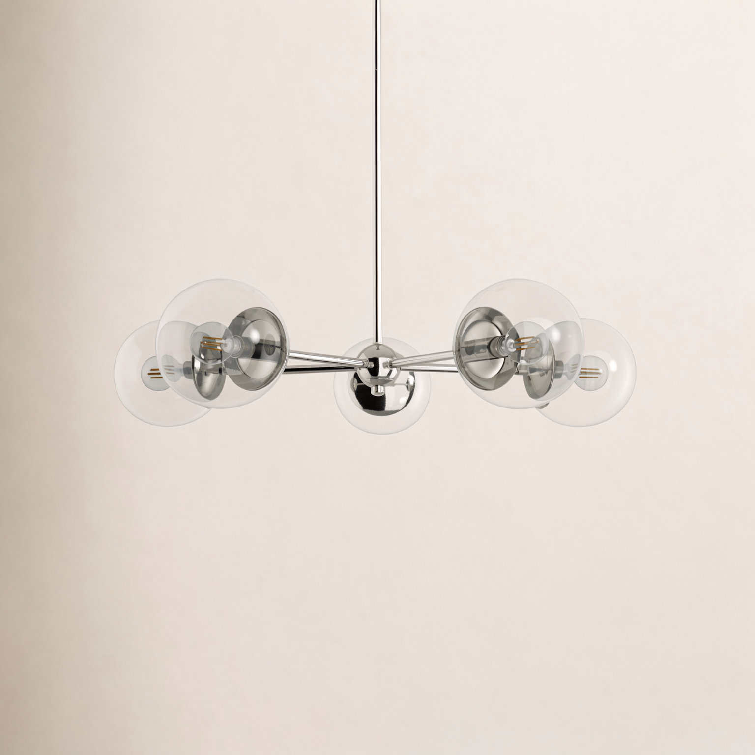 5-Light Chandelier, Brushed Nickel
