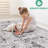 8X10 Non-Shedding Area Rug With Cream/Brown Abstract Pattern - Stain For Bedroom, Living Room, Dining Design Non-Shedding, Room Idea-85008663