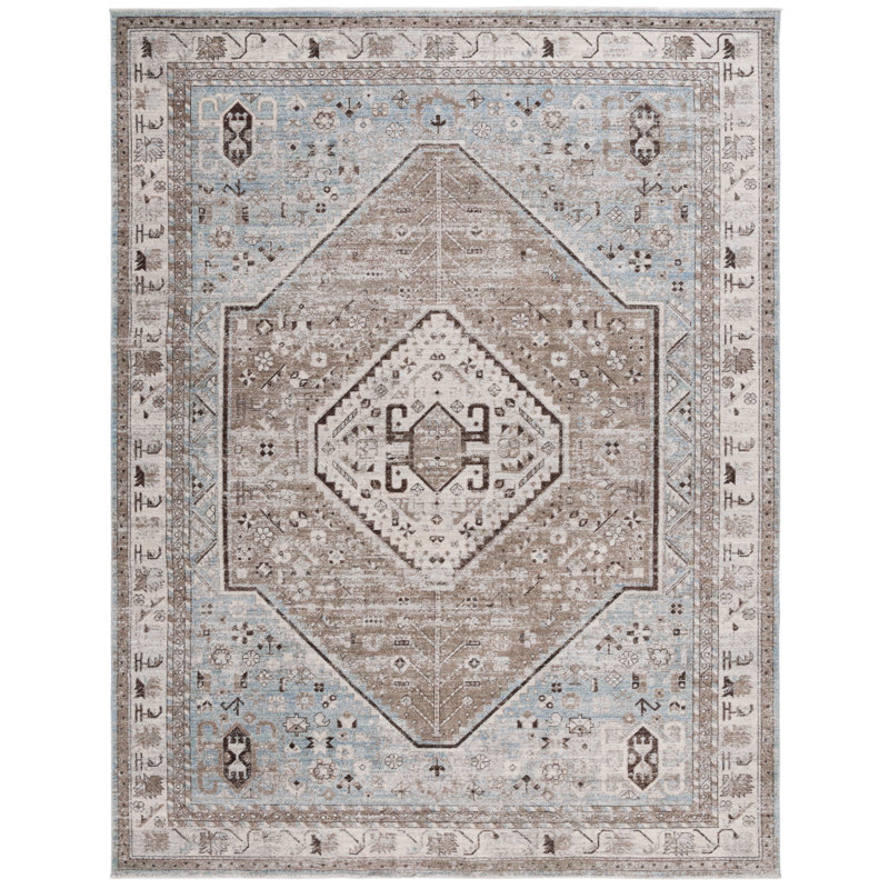 Luxanna Antique Patina Performance Oriental Rug, Rectangle 4' x 5'7"