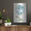Art mural luxueux en métal «Antique Floral 2 Blue Vintage» par Wild Apple, 12 po x 16 po