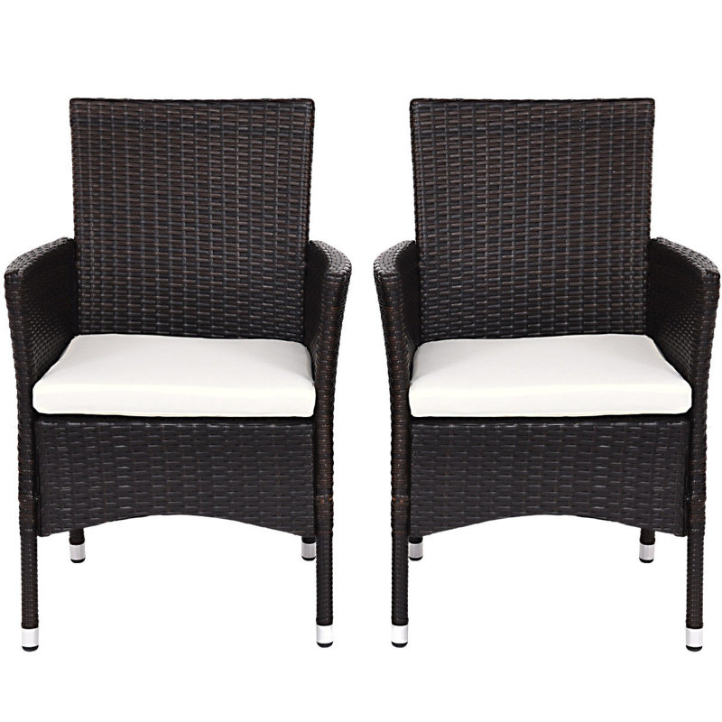 Anaid Wicker Outdoor Lounge Chair, Brown