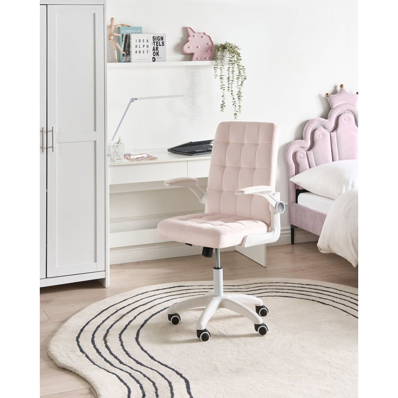 Velvet Office Chair, Pink