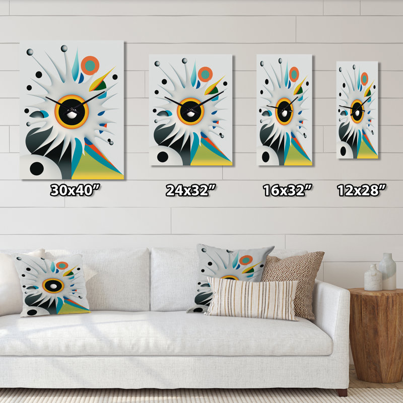 Sceance Occult Visions II - Très grandes horloges murales géométriques modernes, H 40 po x l 30 po x P 1 po
