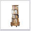 Bibliothèque rotative à 5 niveaux, étalage à 360 ° avec roulettes, solution de rangement compacte et élégante pour les petites pièces-130603106-130603111