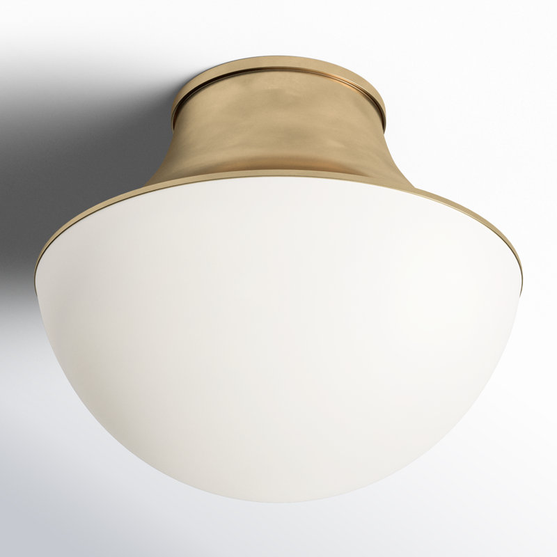 Lettie 1 - Light Flush Mount, Aged Brass, 14'' H x 14.75'' W x 14.75'' D