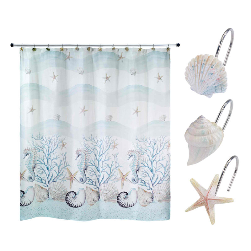 Highland Dunes Athanasie Shower Curtain & Hook Set