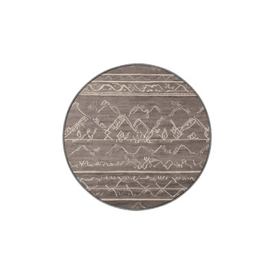 Machine Washable Gray Area Rug GSIX03563