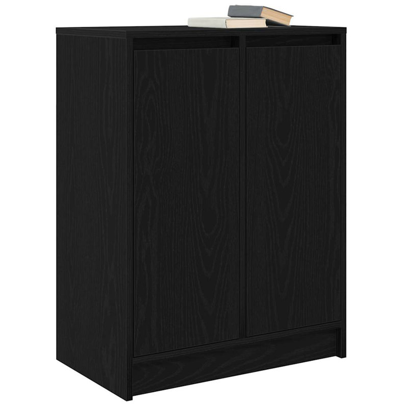 Sideboard 57X34x76 Cm Engineered Wood, Black Oak