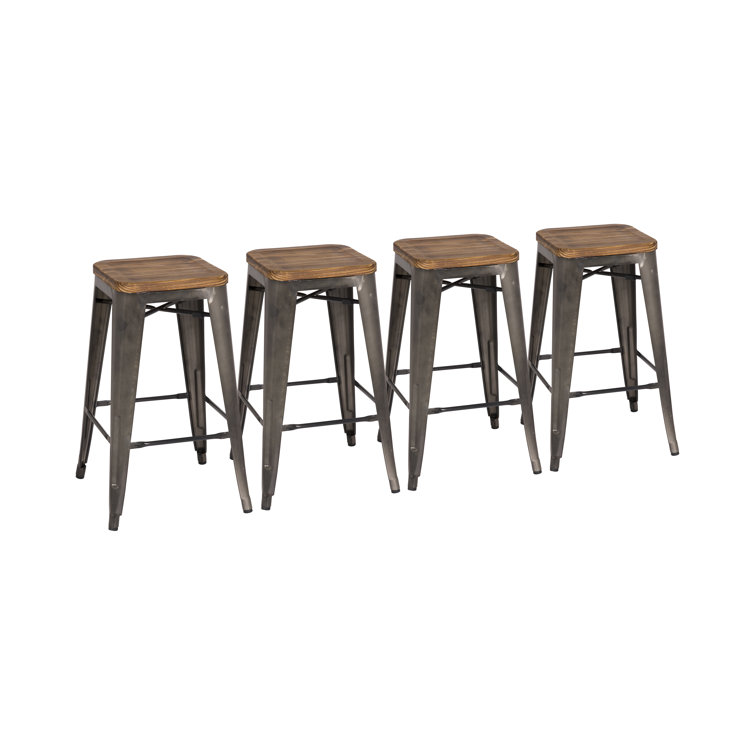 Trent Austin Design Nesbit Solid Wood Stool (Set of 4)